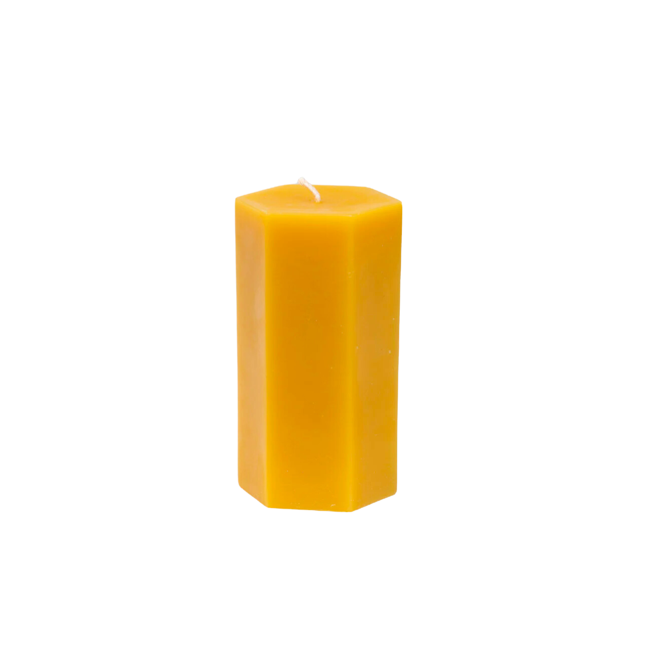 6 inch Hex Beeswax Pillar Candle